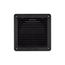 6" Black Mini Louvered Plastic Fresh Air Intake Vent, Flush Mount