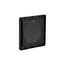 6" Black Mini Louvered Plastic Fresh Air Intake Vent, Flush Mount