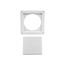 6" White Mini Louvered Plastic Fresh Air Intake Vent, Flush Mount