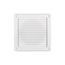 6" White Mini Louvered Plastic Fresh Air Intake Vent, Flush Mount