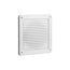6" White Mini Louvered Plastic Fresh Air Intake Vent, Flush Mount
