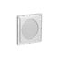 6" White Mini Louvered Plastic Fresh Air Intake Vent, Flush Mount