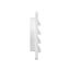6" White Plastic Fresh Air Intake Vent w/ Metal Bug Screen & Rain Guard, 1" Collar