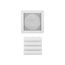6" White Plastic Fresh Air Intake Vent w/ Metal Bug Screen & Rain Guard, 1" Collar