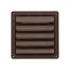 8" Brown Plastic Fresh Air Intake Vent w/ Rain Guard, 1" Collar