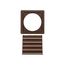 8" Brown Plastic Fresh Air Intake Vent w/ Rain Guard, 1" Collar