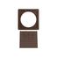 8" Brown Mini Louvered Plastic Fresh Air Intake Vent, Flush Mount
