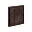 8" Brown Mini Louvered Plastic Fresh Air Intake Vent, Flush Mount