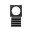 8" Black Plastic Fresh Air Intake Vent w/ Rain Guard, 1" Collar