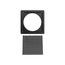 8" Black Mini Louvered Plastic Fresh Air Intake Vent, Flush Mount