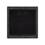 8" Black Mini Louvered Plastic Fresh Air Intake Vent, Flush Mount