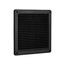 8" Black Mini Louvered Plastic Fresh Air Intake Vent, Flush Mount