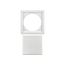 8" White Mini Louvered Plastic Fresh Air Intake Vent, Flush Mount