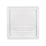 8" White Mini Louvered Plastic Fresh Air Intake Vent, Flush Mount