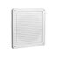 8" White Mini Louvered Plastic Fresh Air Intake Vent, Flush Mount