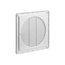 8" White Mini Louvered Plastic Fresh Air Intake Vent, Flush Mount