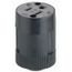 15A, 125V NEMA 5-15r, 2-pole, 3-wire, Connector, Straight Blade, Residential Grade, Grounding (Black)