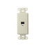 Decora Insert, 6p4c, Screw Terminals (Light Almond)
