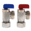 5/8" OD Comp (1/2 Nom. Pipe) x Male Hose, Angle Hose & Boiler Drain, Red & Blue Handles, LF, Chrome Plated (Pack of 2)