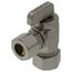 1/2" Nom Comp (5/8" OD) x 1/2" OD Comp Angle Supply Stop, Lead Free (Chrome Plated)