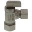 1/2" Nom Comp (5/8" OD) x 1/2" OD Comp Angle Supply Stop, Lead Free (Chrome Plated)