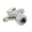 1/2" FIP x  3/8" OD Comp x 1/4" OD Comp Dual Outlet Valve, Lead Free (Chrome Plated)