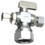 1/2" FIP x  3/8" OD Comp x 1/4" OD Comp Dual Outlet Valve, Lead Free (Chrome Plated)