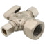 1/2" FIP x  3/8" OD Comp x 3/8" OD Comp Dual Outlet Valve, Lead Free (Chrome Plated)