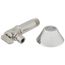 1/2" MIP x 3/8" OD Compression Angle Finishing Valve w/ 2-1/2" Ext. Lead Free (Chrome)