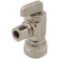 1/2" Pex Compression (5/8" OD) x 3/8" OD Compression Angle Stop Valve, Lead Free (Chrome Plated)