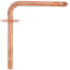 1/2" Male Sweat Copper Tub Spout Stub Out Elbow with Square O Strap, No Lead (8" x 7")
