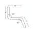 1/2" CTS Offset Tub Spout Elbow, Spun Left, No Lead (8" x 8" x 7")