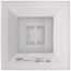 18" x 18" (Wall Opening Size) White Steel Louvered Ceiling Diffuser, Flat Margin (SRE1 Series)