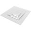 18" x 18" (Wall Opening Size) White Steel Louvered Ceiling Diffuser, Flat Margin (SRE1 Series)