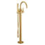 Cia Single Handle Floor Mounted Tub Filler w/ Hand Shower (Brushed Gold), 615BG