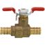 1/2" PEX x 1/2" PEX Ball Valve, T-Handle (Lead Free)