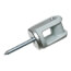 Porcelain Wire Holder w/ Riveted Screw Through Head. Screw Size - 3/8" x 2-1/2" Lag Screw