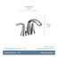 Glyde Matte Black 2 Handle Bathroom Faucet, 6172BL