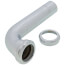 1-1/4" x 6" Slip Elbow w/ 2 Nuts and 2 Washers (Chrome Plated)