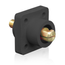 Male Panel Mount Receptacle, 90-degree, #2, 4/0 Awg, .75" Threaded Stud Termination (Black)