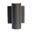 2 Light LED Small Up and Down Sconce Fixture Black Finish 10W 120/277V