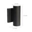 2 Light LED Small Up and Down Sconce Fixture Black Finish 10W 120/277V