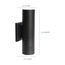 2 Light LED Large Up and Down Sconce Fixture Black Finish 20W 120/277V