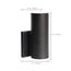 1 Light LED Large Up or Down Sconce Fixture Black Finish 10W 120/277V