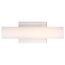 Bend LED Small Vanity Brushed Nickel Finish w/ White Acrylic