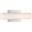 Bend LED Small Vanity Brushed Nickel Finish w/ White Acrylic