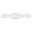 Bend LED Medium Vanity Brushed Nickel Finish w/ White Acrylic