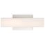 Jess LED Small Vanity Brushed Nickel Finish w/ White Acrylic