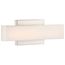 Jess LED Small Vanity Brushed Nickel Finish w/ White Acrylic