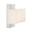 Jess LED Small Vanity Brushed Nickel Finish w/ White Acrylic